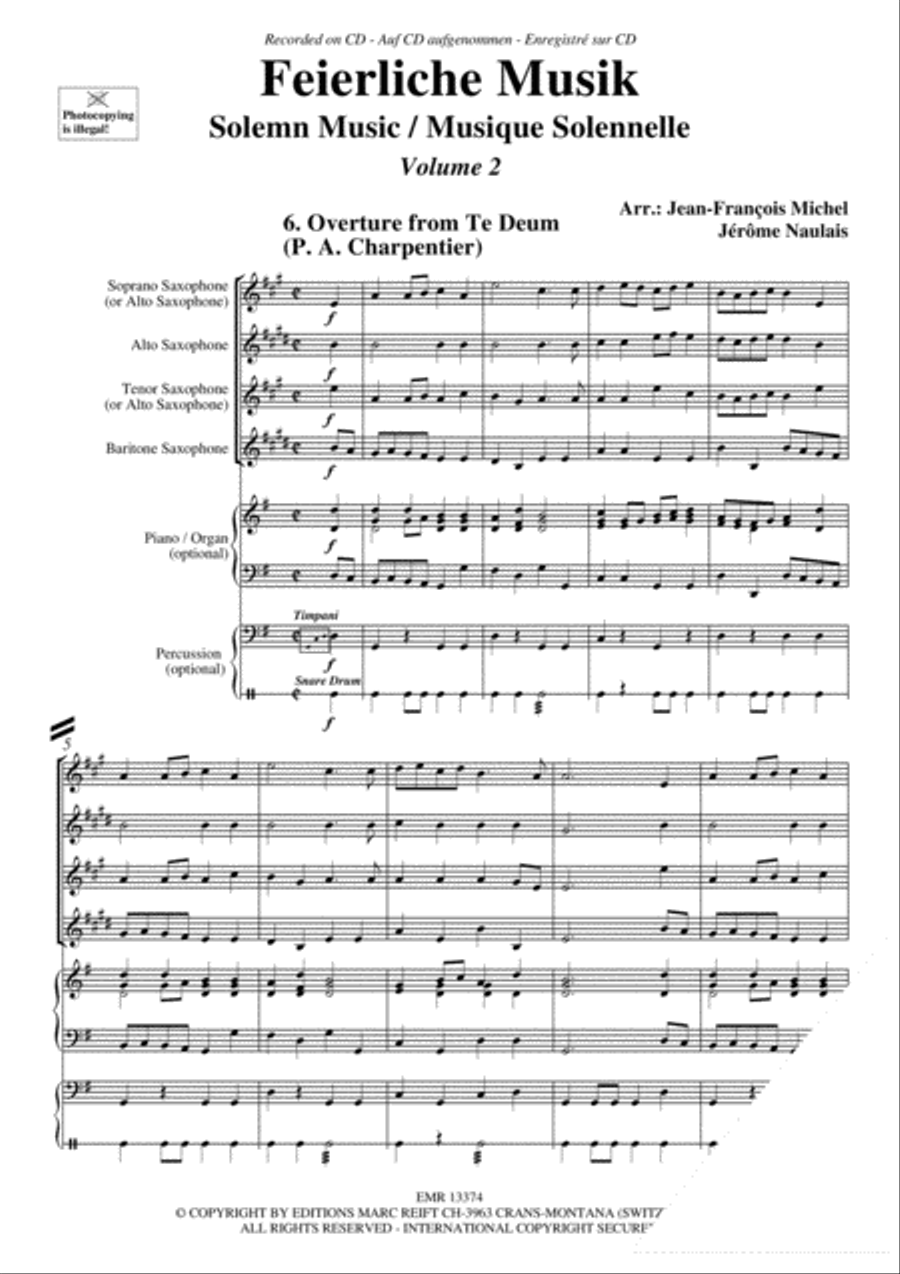 Feierliche Musik Volume 2 Saxophone Ensemble scores gallery preview page 3