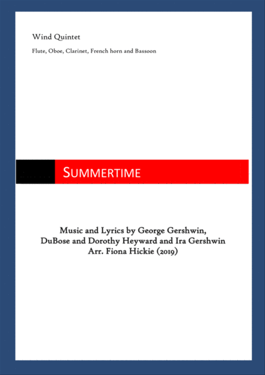 Summertime Summertime Woodwind Quintet scores gallery preview page 1