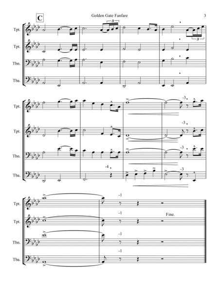 Golden Gate Fanfare - Brass Quartet Version image number null