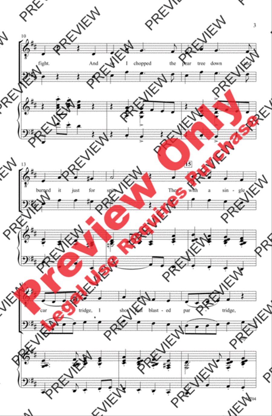 The Twelve Days After Christmas Men's Choir scores gallery preview page 3