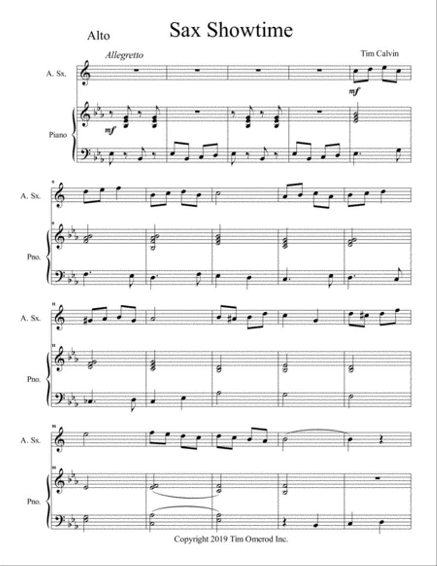 Sax Showtime Alto Saxophone scores gallery preview page 2