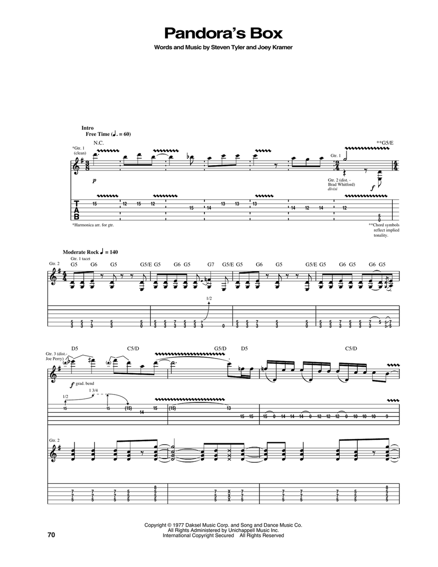 Pandora's Box Acoustic Guitar scores gallery preview page 1