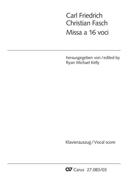 Mass for 16 voices (Missa a 16 voci)