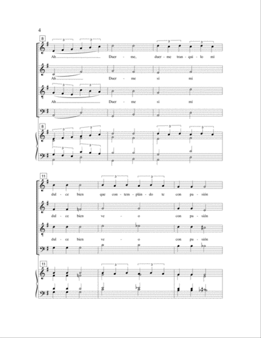 Duerme Duerme 4-Part scores gallery preview page 3