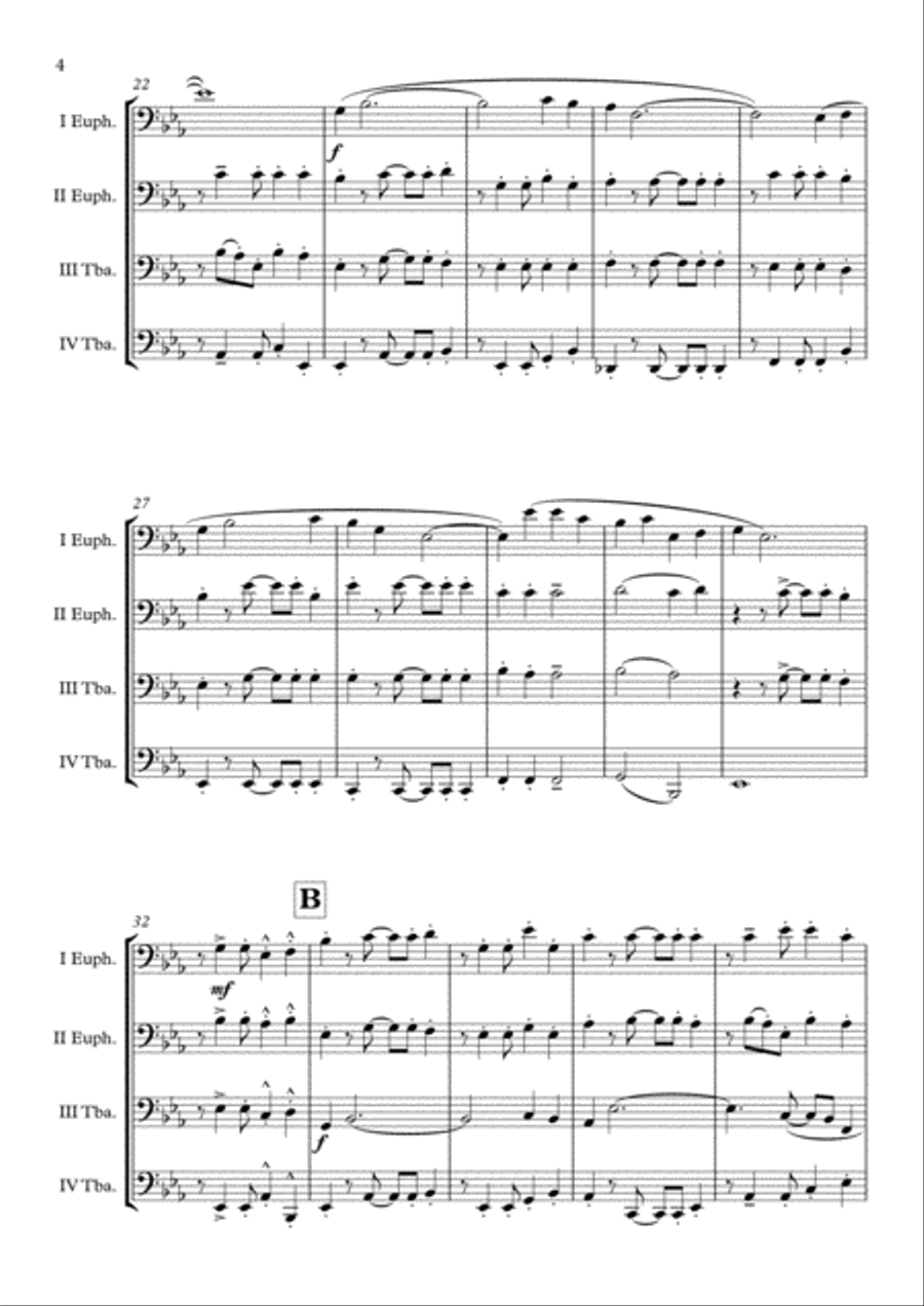 The Magnificent Seven Brass Quartet scores gallery preview page 5