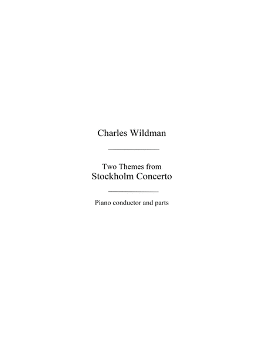 Two Themes From Stockholm Concerto Orchestra scores gallery preview page 1