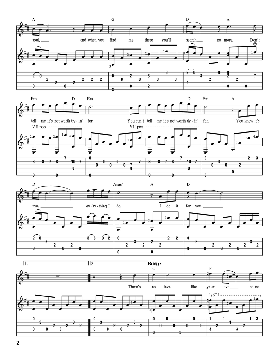 (Everything I Do) I Do It For You Acoustic Guitar scores gallery preview page 2
