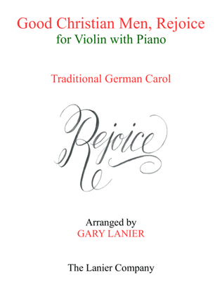 Book cover for GOOD CHRISTIAN MEN, REJOICE (Violin with Piano & Score/Part)
