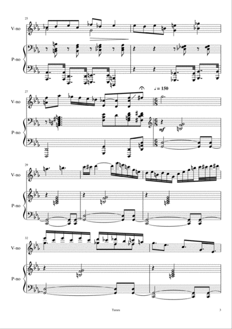 Beauty and Virgo Violin Solo scores gallery preview page 3