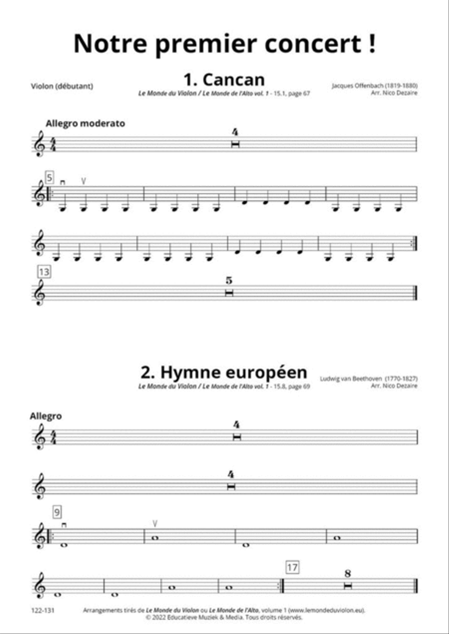 Notre premier concert! String Orchestra scores gallery preview page 5