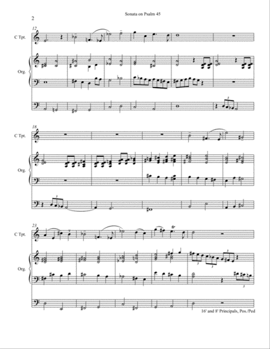 Sonata on Psalm 45 Sonata on Psalm 45 Trumpet Duet scores gallery preview page 2