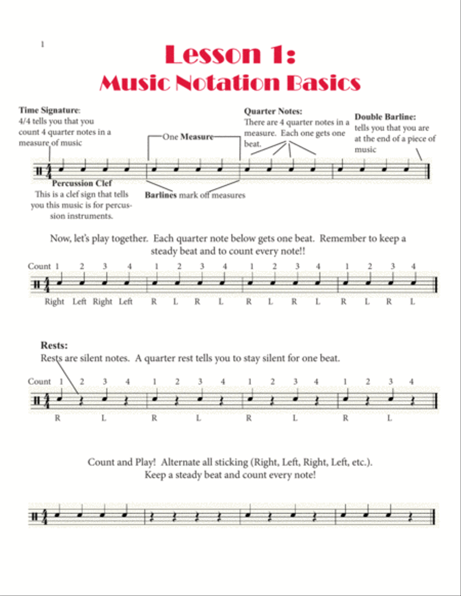Practicality: A Practical and Complete Guide for the Beginning Percussionist Percussion scores gallery preview page 6