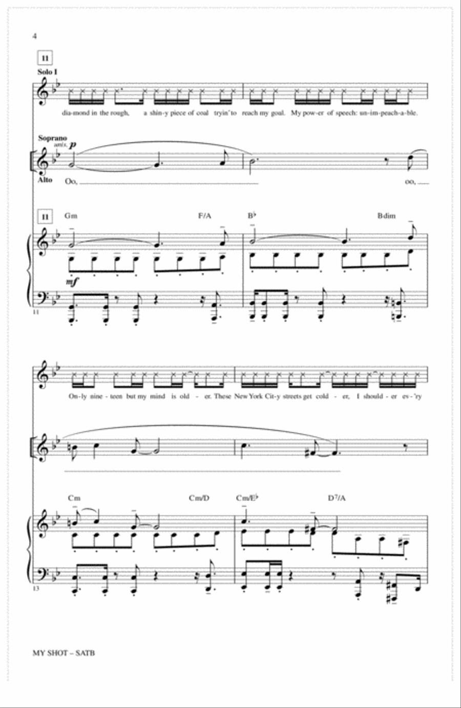 My Shot (from Hamilton) (arr. Roger Emerson) 4-Part scores gallery preview page 3