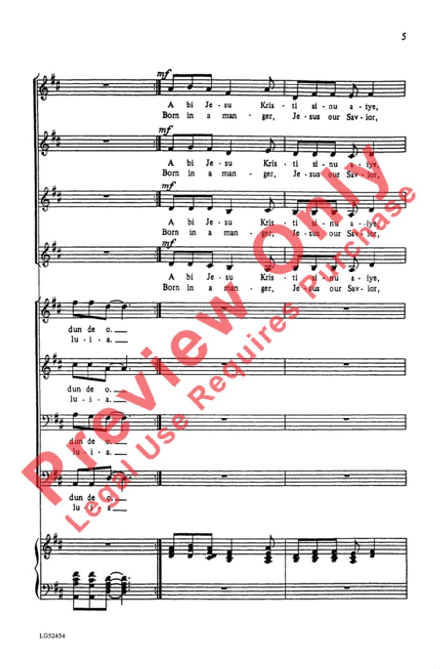Keresimesi Qdun De O Keresimesi Qdun De O 4-Part scores gallery preview page 5