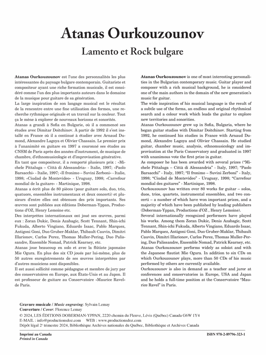 Lamento et Rock bulgare Piano Trio scores gallery preview page 1