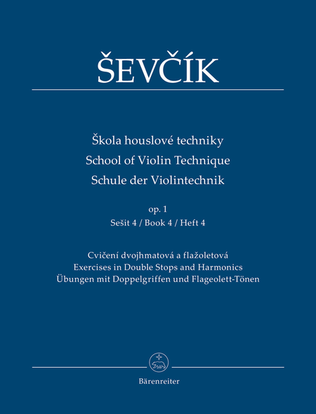 Book cover for School of Violin Technique op. 1 (Book 4)
