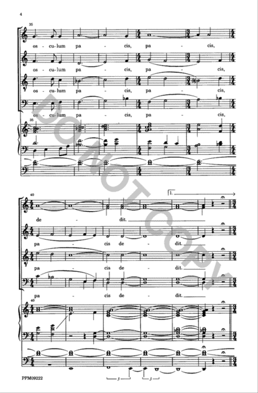 Respond: Caritas Abundat in Omnia 4-Part scores gallery preview page 5