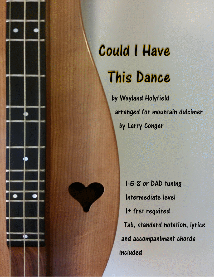 Could I Have This Dance by Anne Murray Dulcimer - Digital Sheet Music