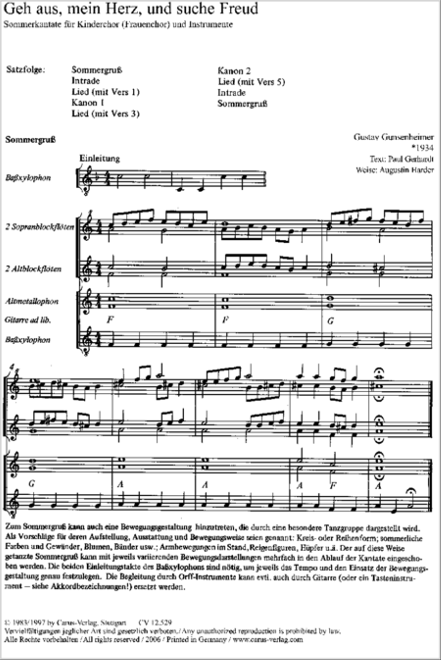 Geh aus mein Herz und suche Freud Women's Choir scores gallery preview page 10