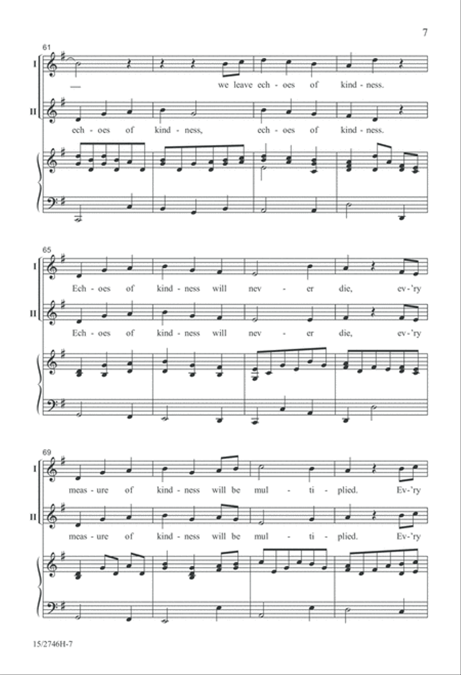 Echoes of Kindness Echoes of Kindness 2-Part scores gallery preview page 7