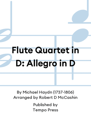 Flute Quartet in D: Allegro in D