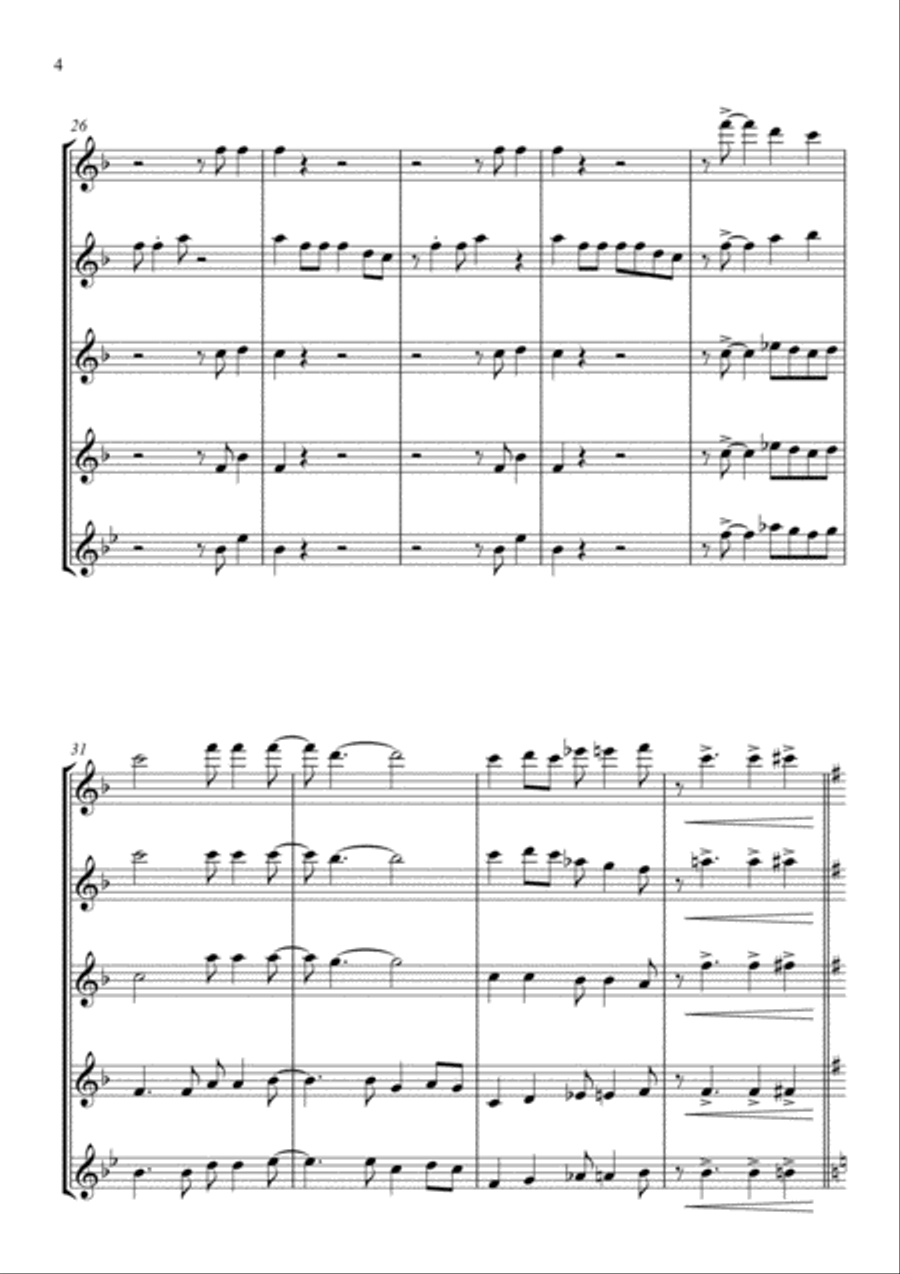Children Go Where I Send Thee - For Flute Quartet Flute Quartet scores gallery preview page 4