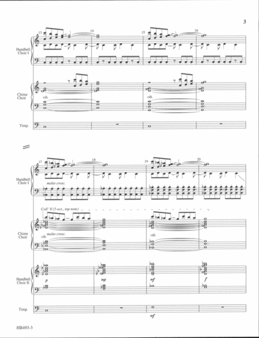The Light of the World - full score Handbell Choir scores gallery preview page 3
