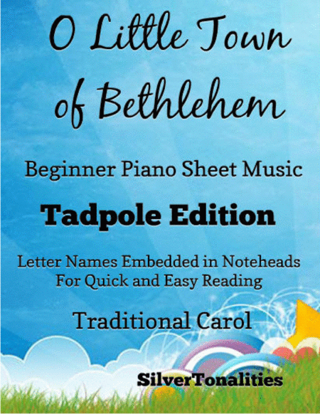 O Little Town of Bethlehem Beginner Piano Sheet Music 2nd Edition