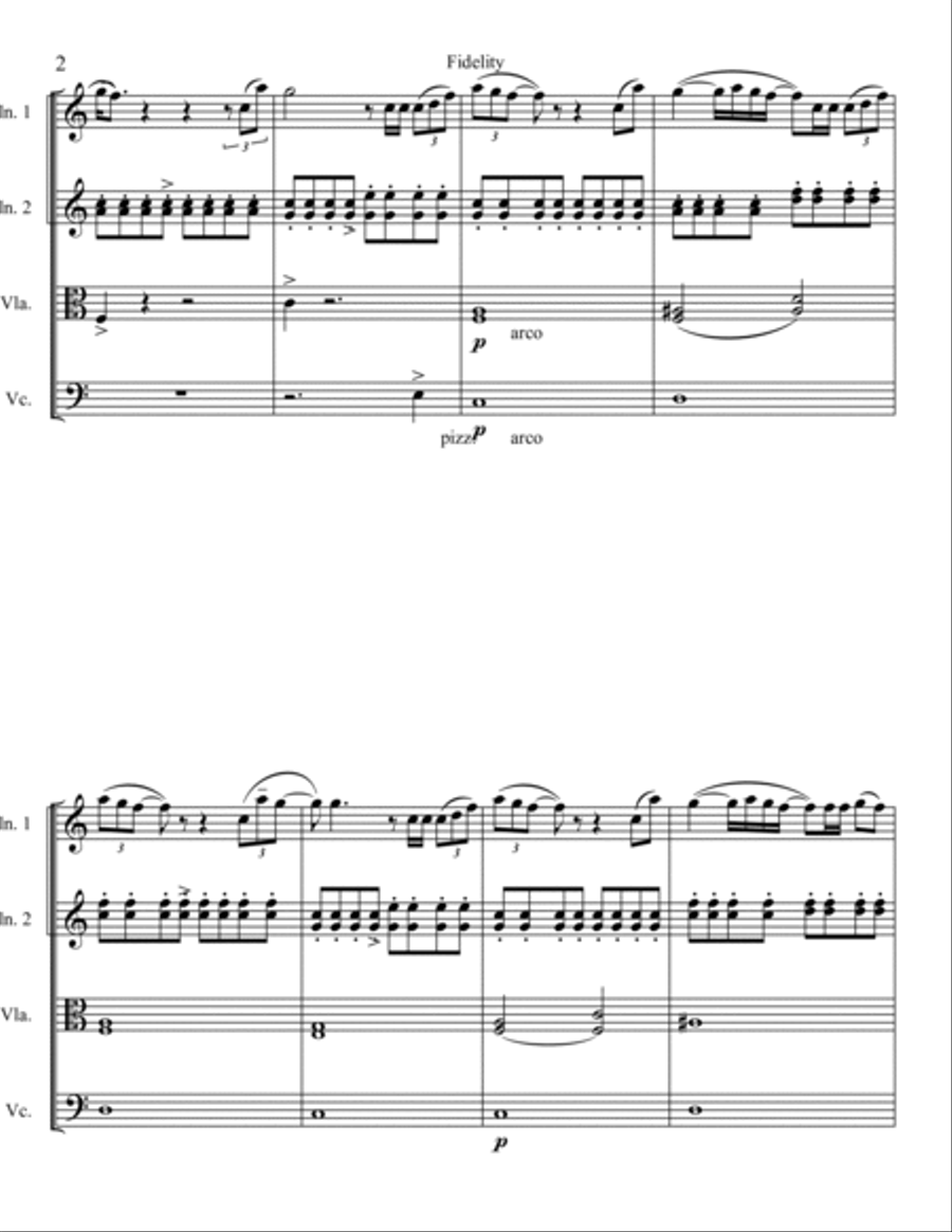 Fidelity String Quartet scores gallery preview page 2