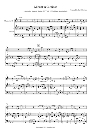 Minuet in G-minor - EASY (clarinet & piano)