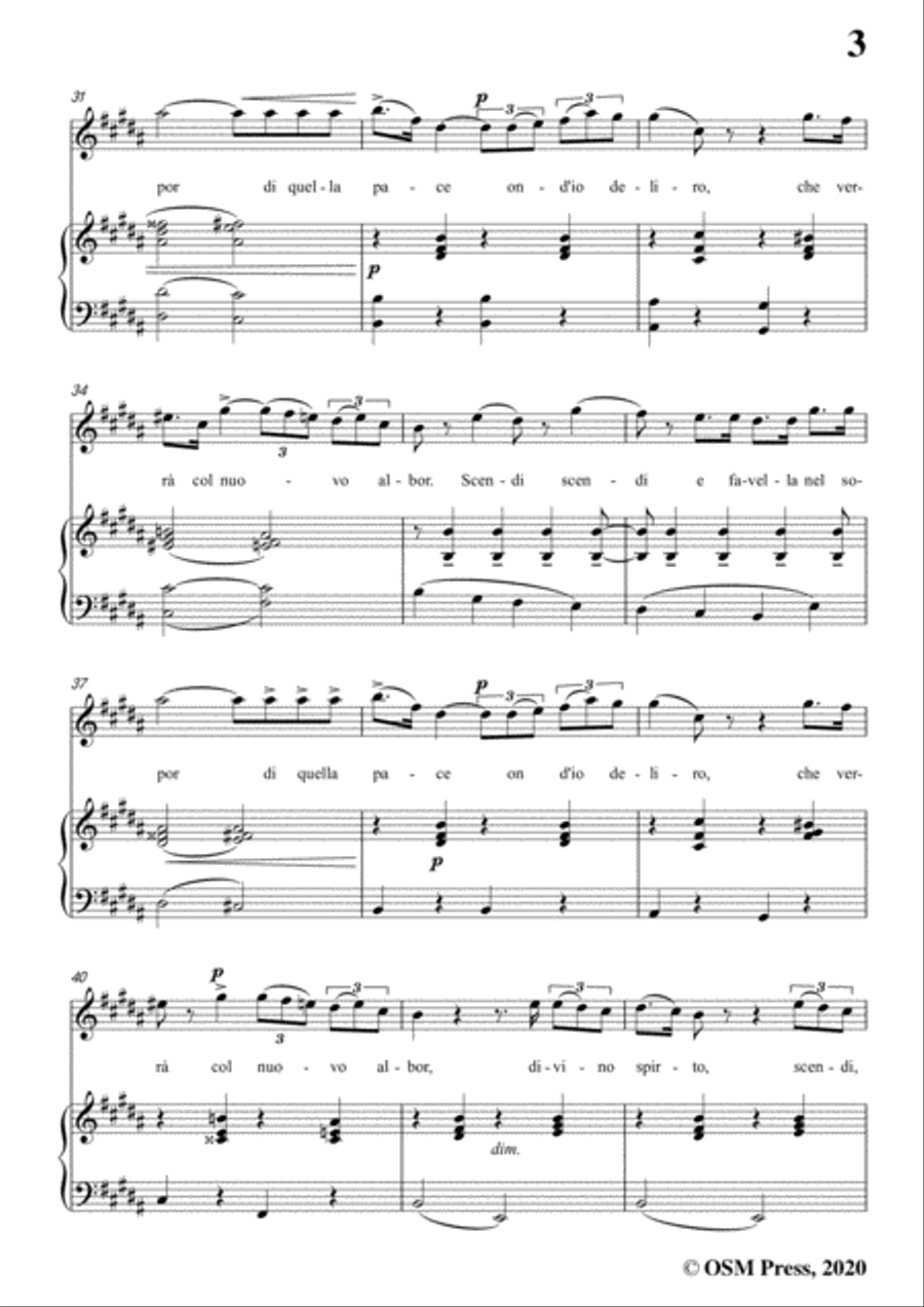 Donizetti-L'ultima notte di un novizio,in B Major,for Voice and Piano Voice Solo scores gallery preview page 5