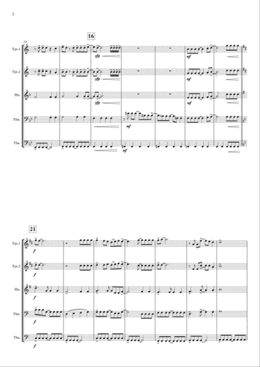 Everything Is Awesome (awesome Remixx!!!) Brass Ensemble scores gallery preview page 3