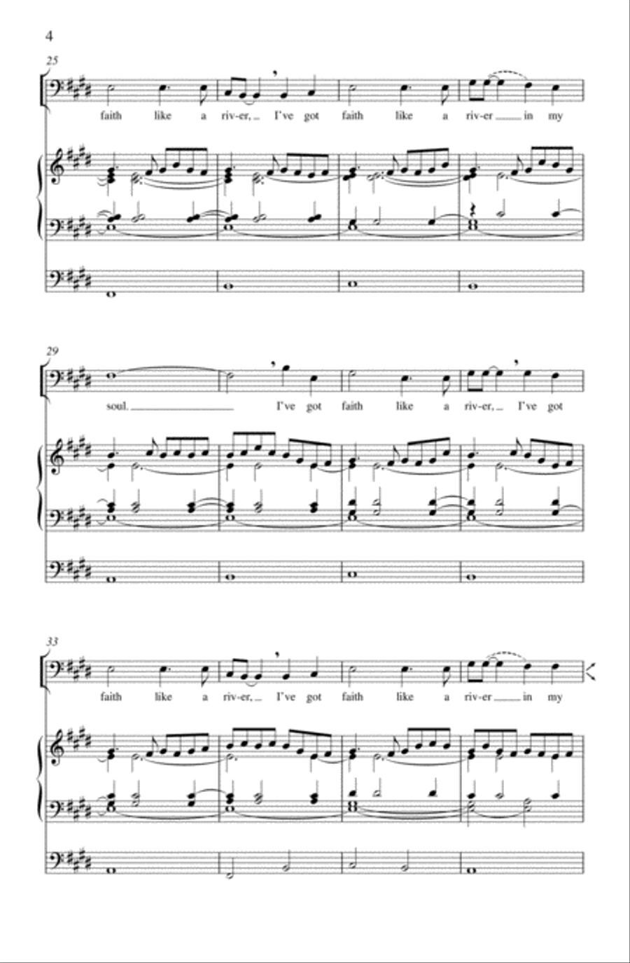 Peace like a river 4-Part scores gallery preview page 4
