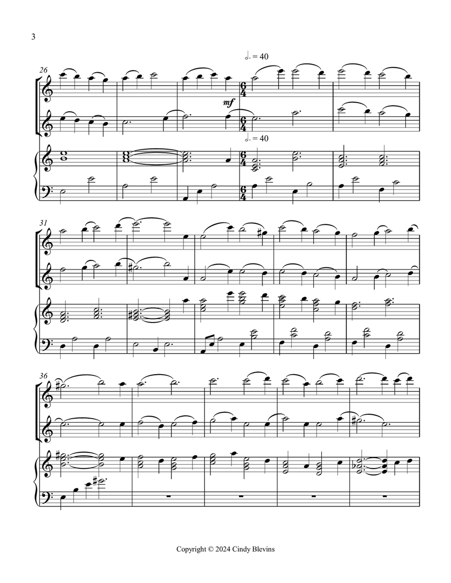God Rest Ye Merry, Gentlemen, for Flute, Oboe and Piano Woodwind Duet scores gallery preview page 4