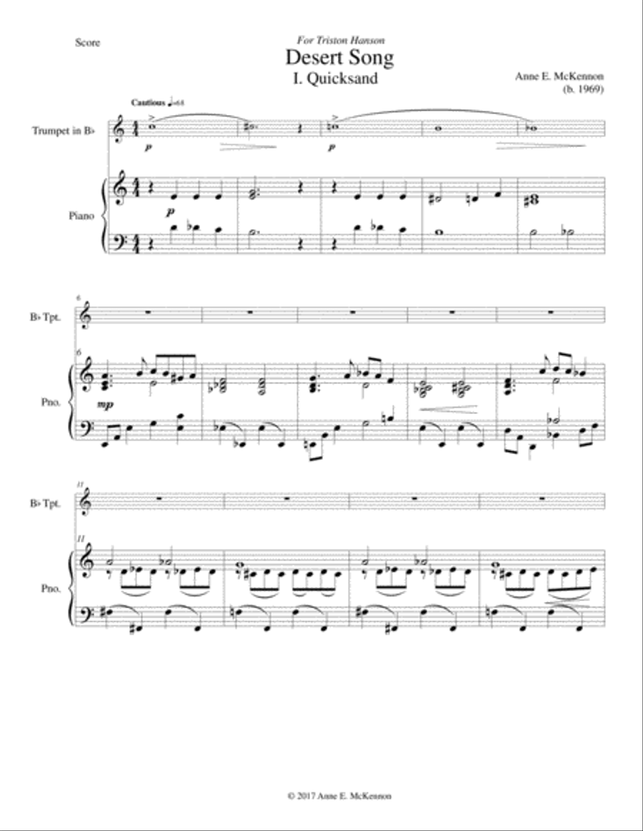 Desert Song Trumpet Solo scores gallery preview page 3