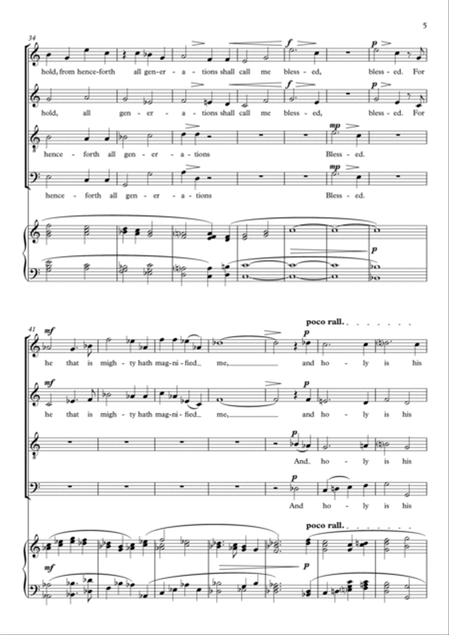 Magnificat & Nunc Dimittis (Second Service) 4-Part scores gallery preview page 5