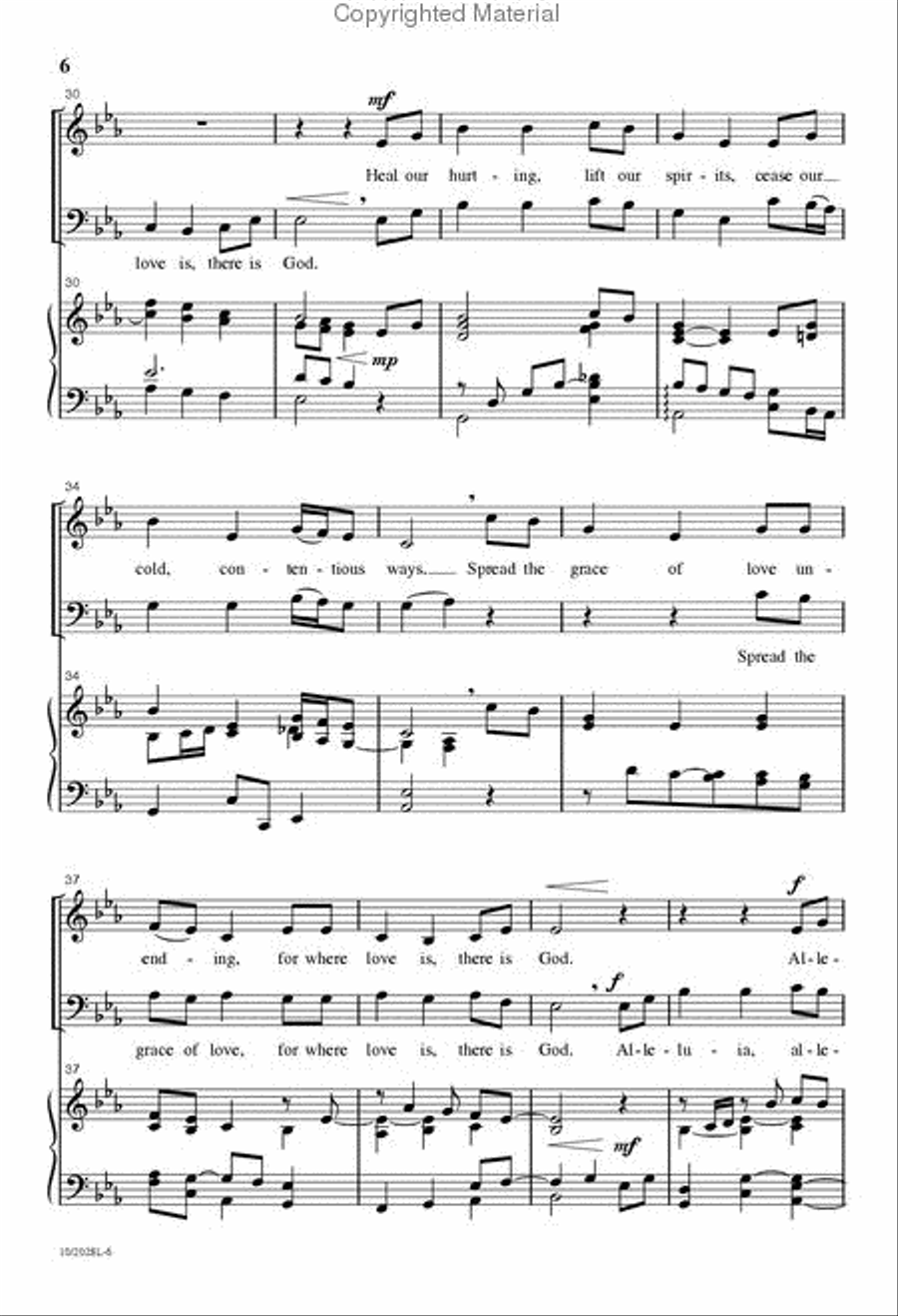 For Where Love is, There is God 2-Part scores gallery preview page 5