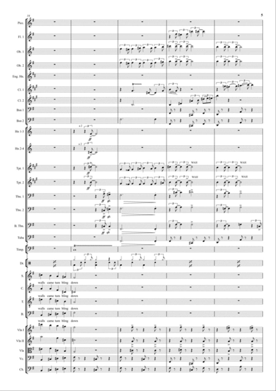 JOSHUA FOUGHT THE BATTLE OF JERICHO Full Orchestra scores gallery preview page 5