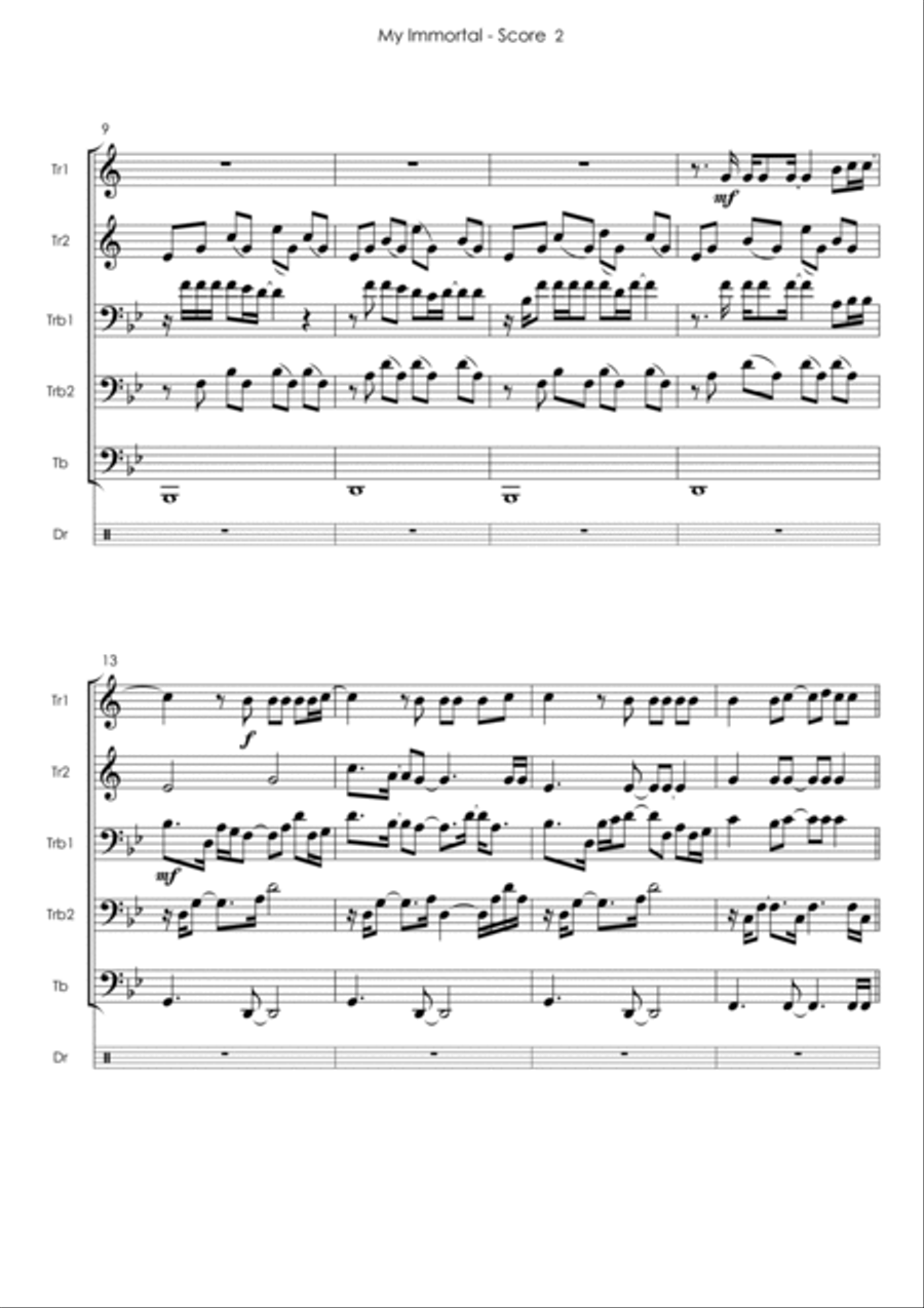 My Immortal My Immortal School and Community scores gallery preview page 2