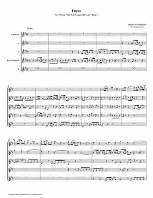 Fugue 18 from Well-Tempered Clavier, Book 1 (Clarinet Quintet)