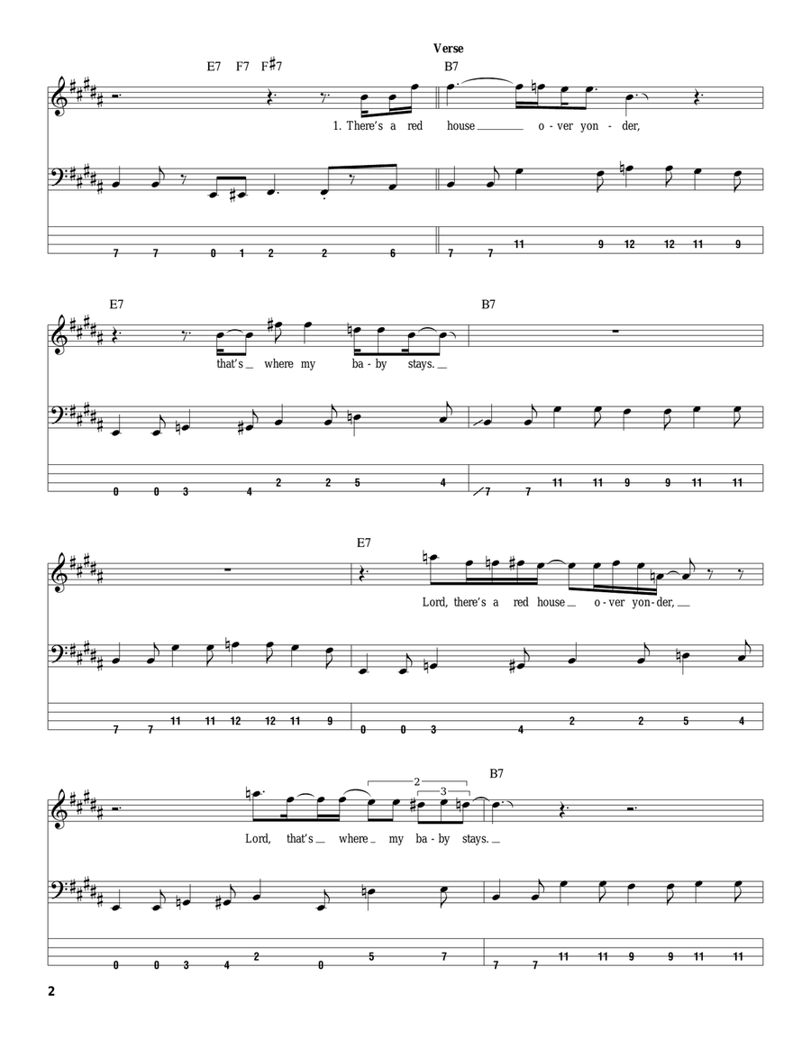 Red House Red House Acoustic Guitar scores gallery preview page 2