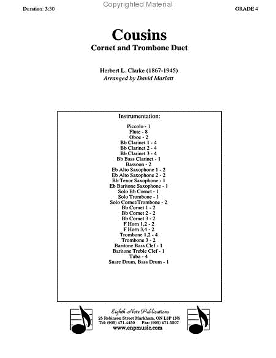 Cousins Cousins Concert Band scores gallery preview page 2
