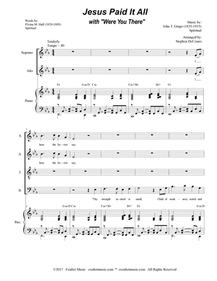 Jesus Paid It All (with "Were You There") (SATB)