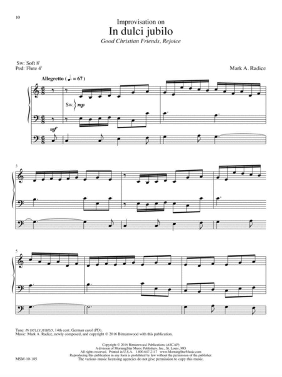 Improvisation on Good Christian Friends, Rejoice Organ scores gallery preview page 1