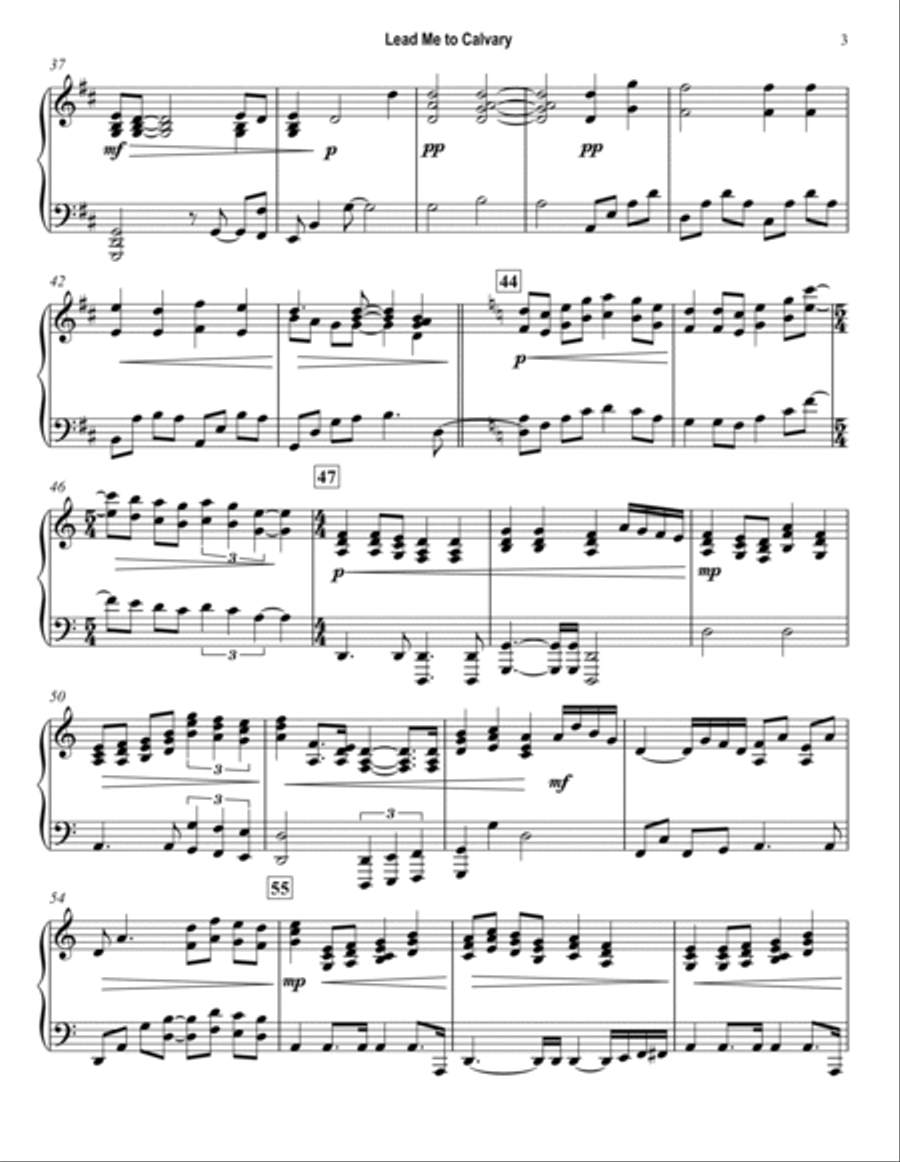 Lead Me to Calvary Part scores gallery preview page 3