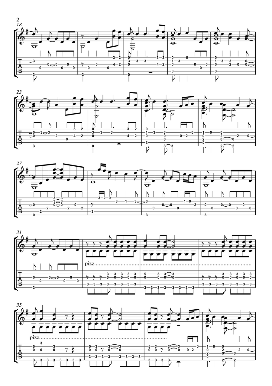 Fields Of Gold Acoustic Guitar scores gallery preview page 2