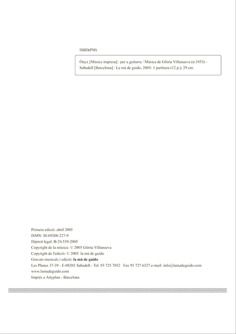 Ònix Classical Guitar scores gallery preview page 4