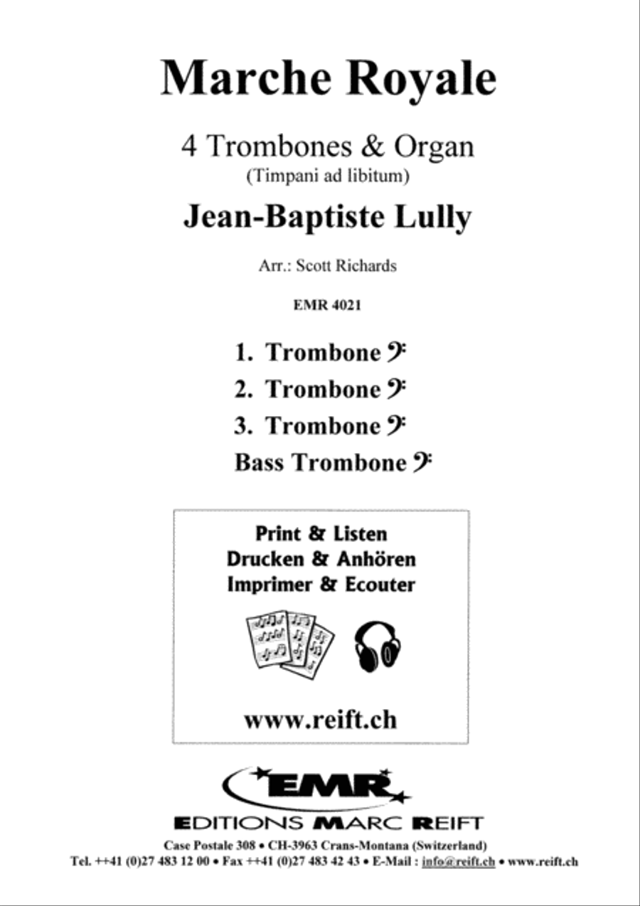 Marche Royale Trombone Quartet scores gallery preview page 6