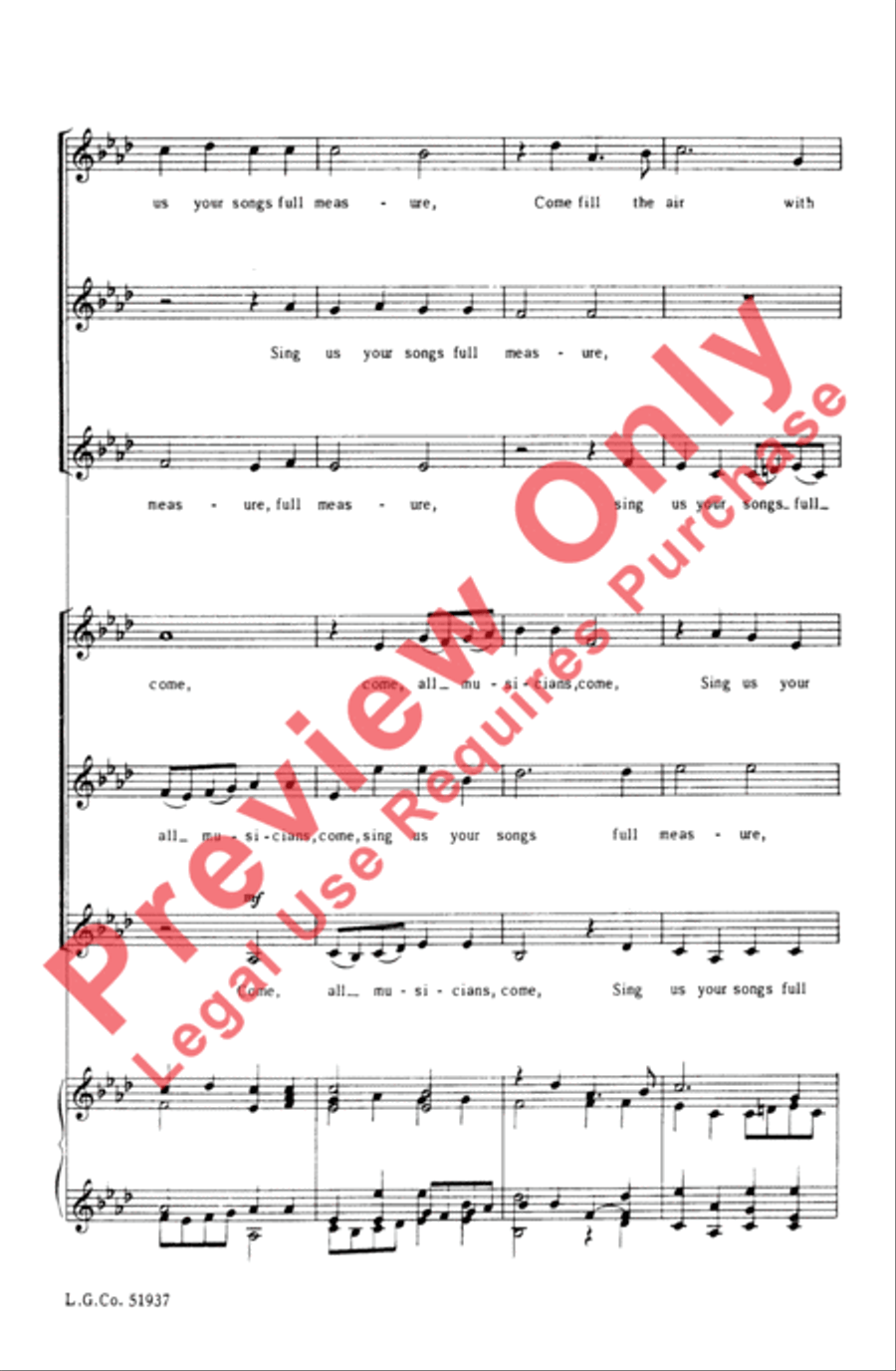 Come, All Musicians, Come 2-Part scores gallery preview page 3