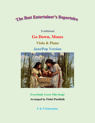 Book cover for "Go Down, Moses" for Viola and Piano-Jazz/Pop Version (Video)